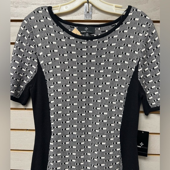 Ronni Nicole Black and White Geometric Mini Dress - Picture 5 of 7